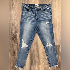 BKE Parker Distressed Universal Fit High Rise Ankle Skinny Women’s 34. Excellent